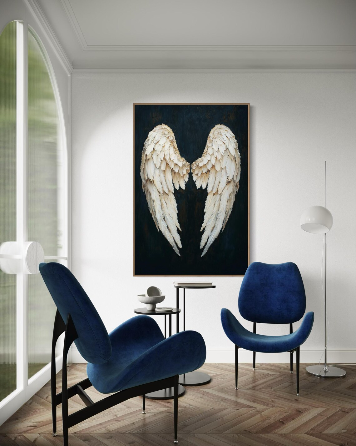 Ivory Angel Wings Art Print, Celestial Decor - Image 3