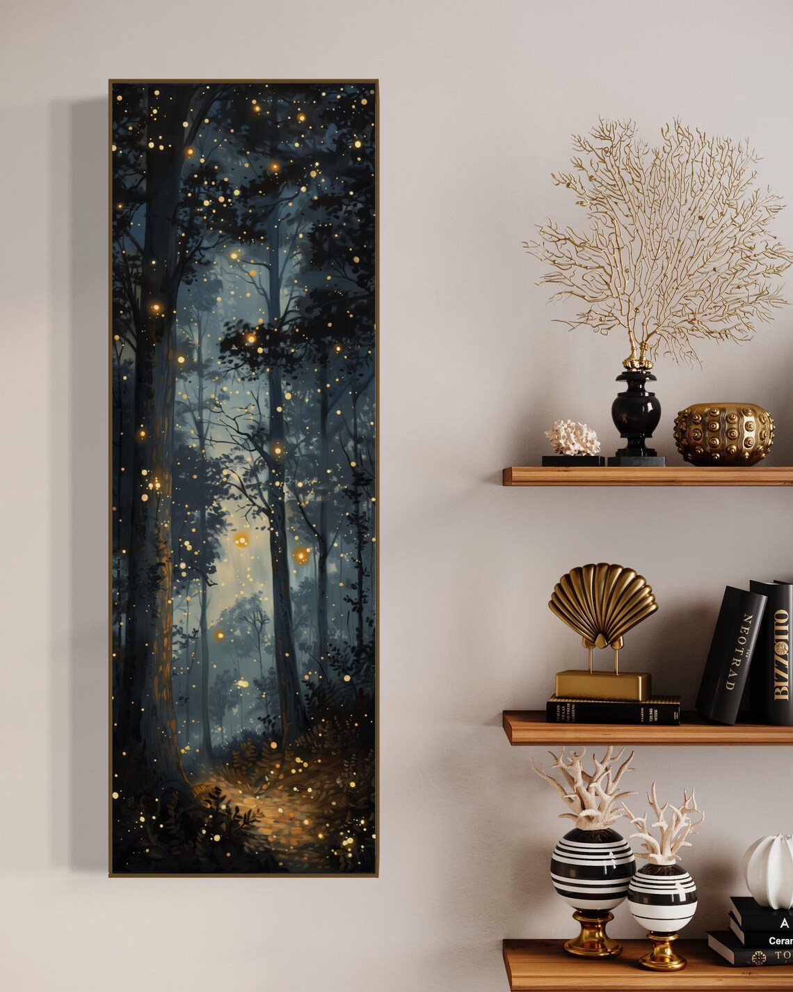 Enchanted Firefly Forest Mystical Wall Art Print - Image 5
