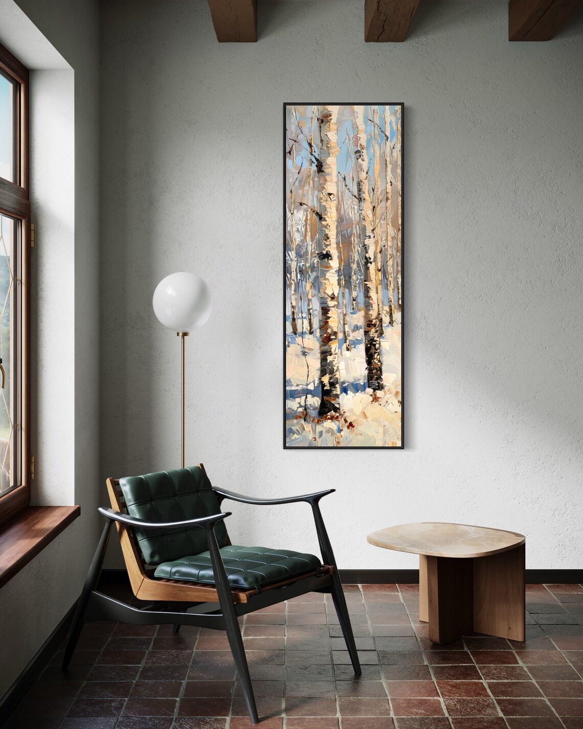 Whispering Birches, Winter Birch Forest Art Print - Image 2