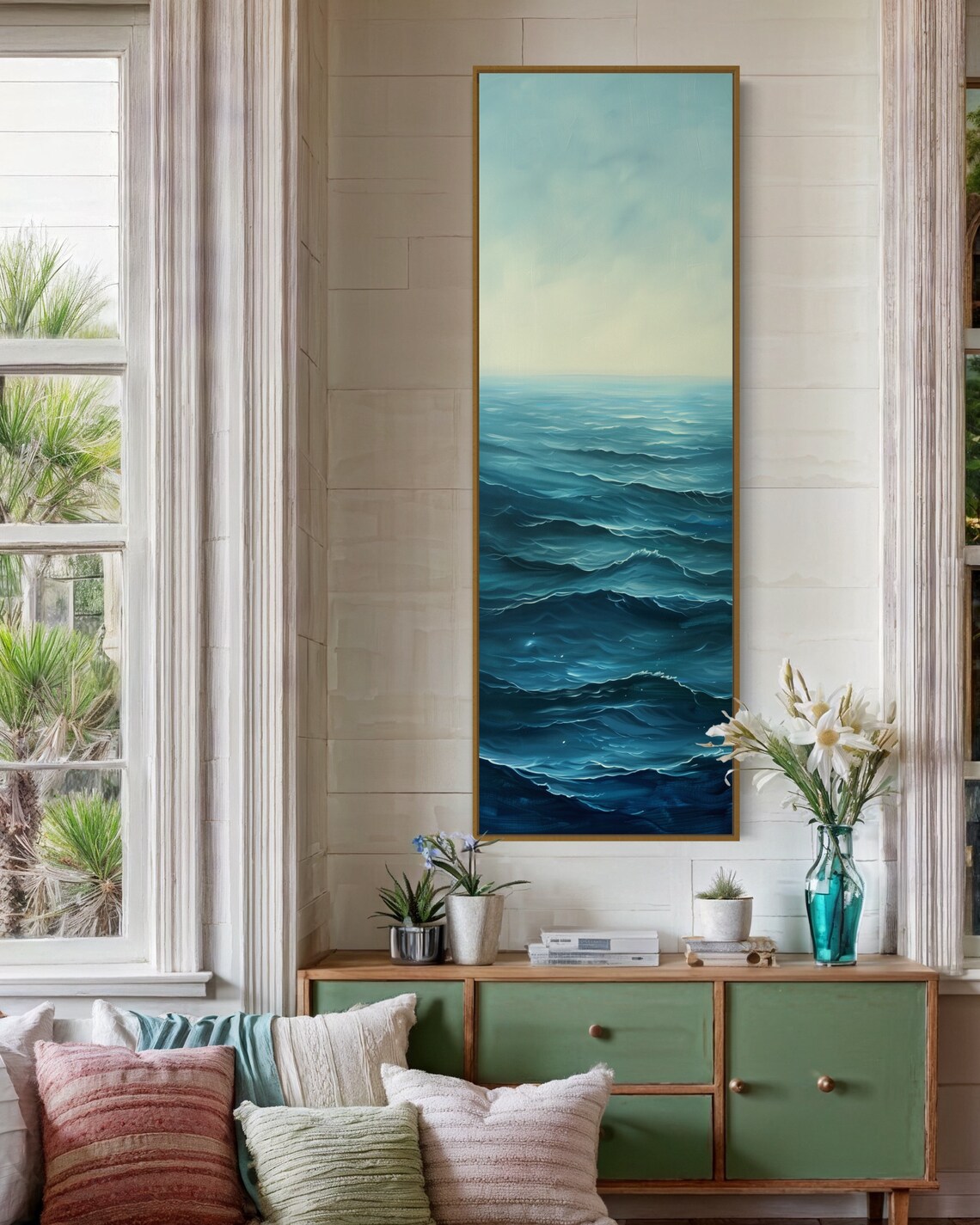 Maritime Whisper Abstract Seascape Art Print, Modern - Image 3