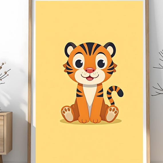 Tiger Nursery Print Jungle Safari Wall Art Baby Room