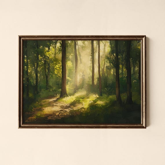 Vintage Forest Print Landscape Wall Art Gallery Collected Prints Cpl491