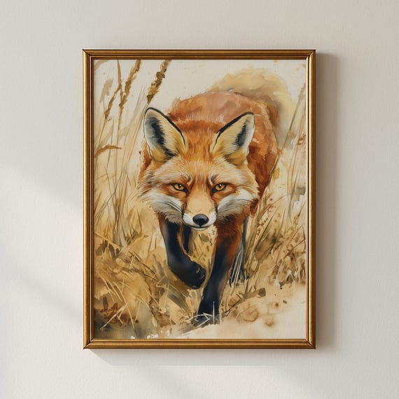Fox Print Nature Wall Art Living Room Decor Collected Prints Cpp769