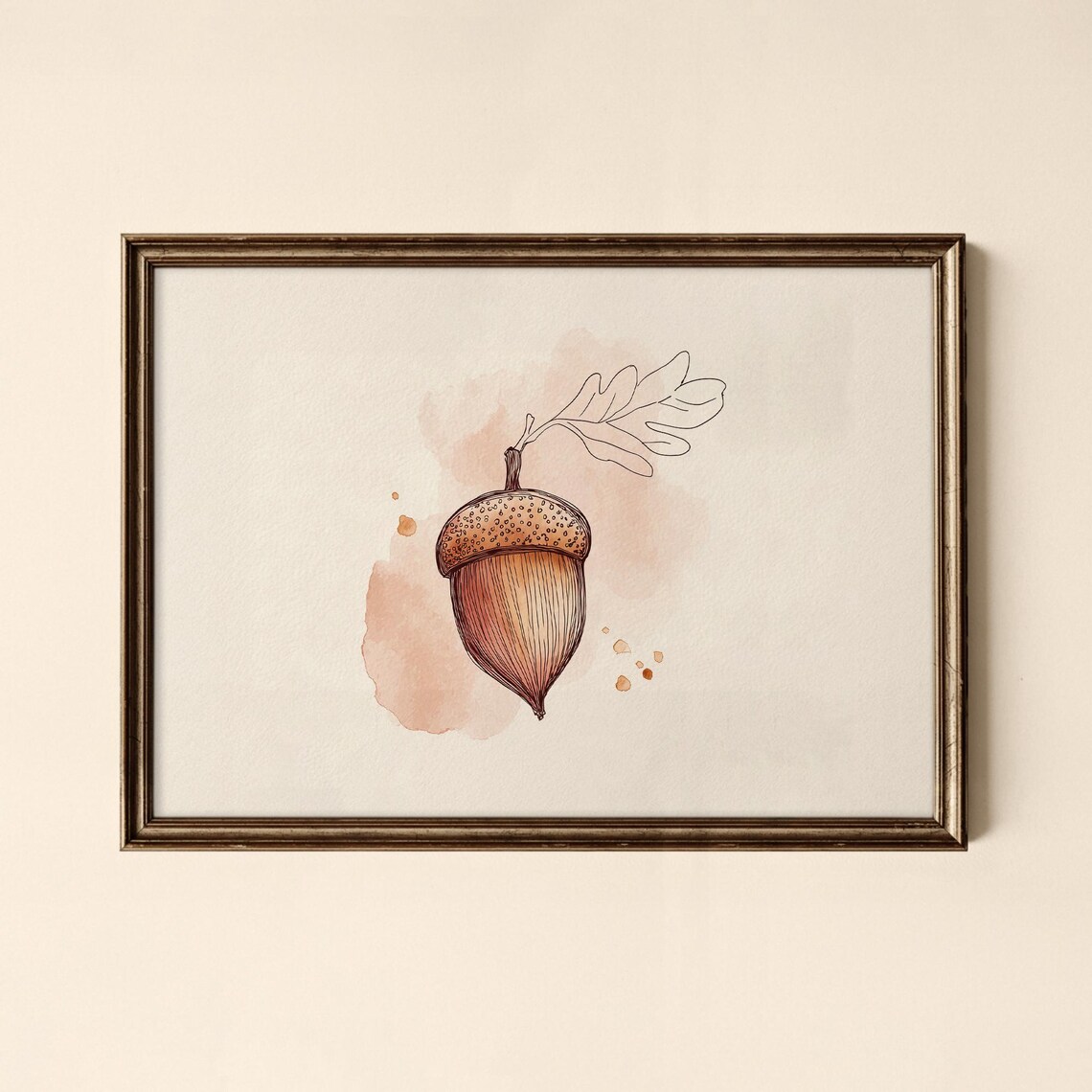 Acorn Print Minimalist Painting Living Room Decor Art Collected Prints Cpl714