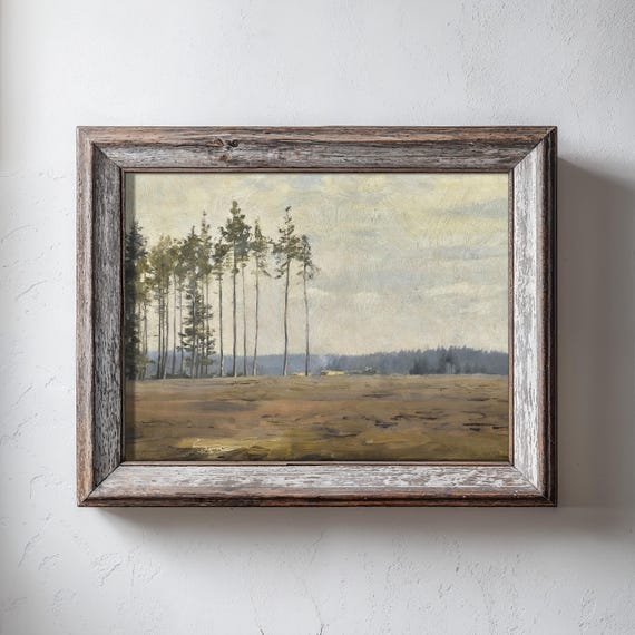 Pine Forest Landscape Print Tranquil Nature Fine Art Wall Decor
