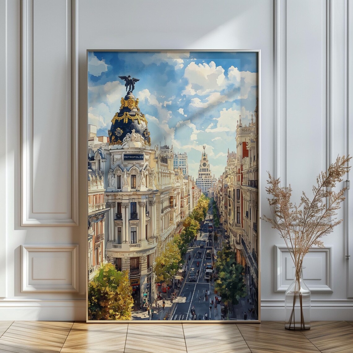 Madrid Watercolor Travel Poster, Spain Wall Art - Image 2