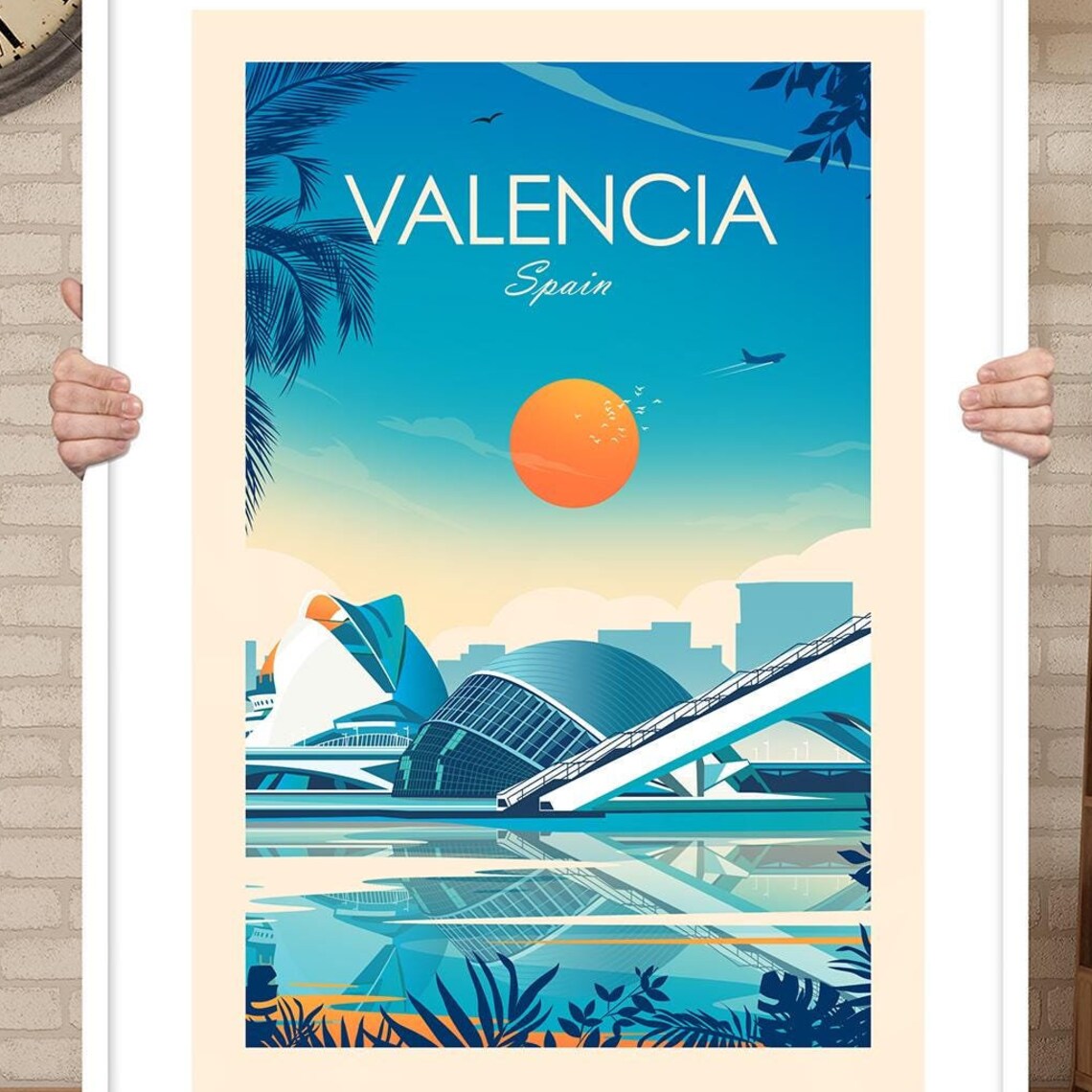 Valencia Spain Travel Poster, City of Arts and Sciences - Image 3