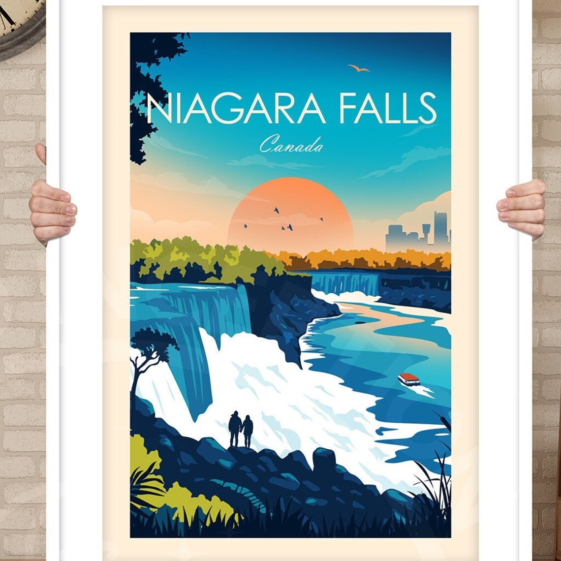 Canada Travel Print, Ontario Niagara Falls Travel Poster - Image 3