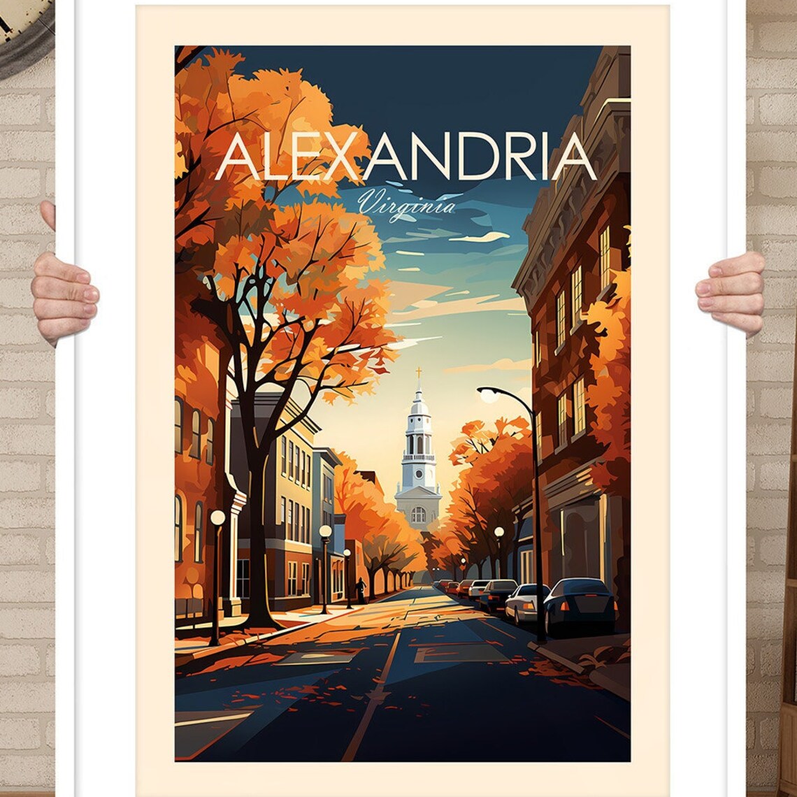 Alexandria Traditional Travel Poster, Virginia Art Print - Image 3