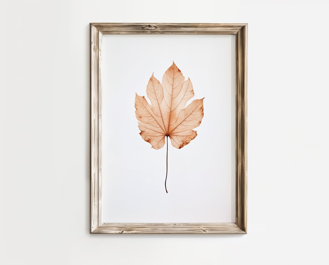Watercolor Minimalist Fall Art Print, Rustic Autumn - Image 3