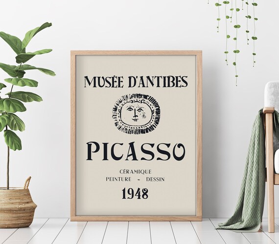 Picasso Exhibition Poster Abstract Gallery Print Picasso Wall Art Picasso Picture Contemporary Art Musee Antibes Dessin 1948