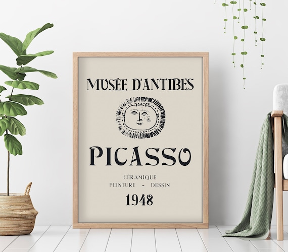 Picasso Musee d'Antibes 1948 Exhibition Sun Face Gallery Art Poster