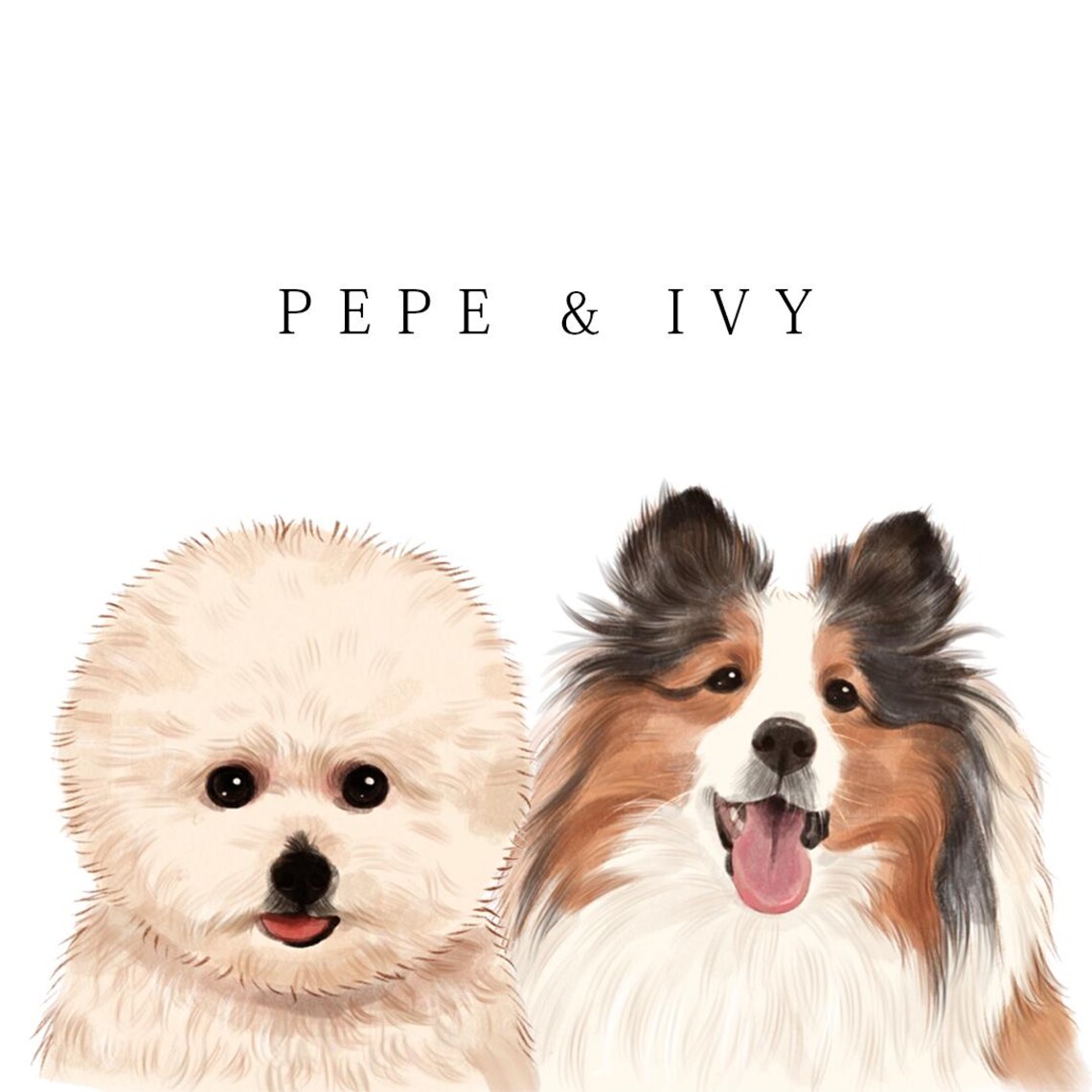 Pepe the Fluffy White Dog Cute Puppy Portrait Blue Background Wall Art - Image 4