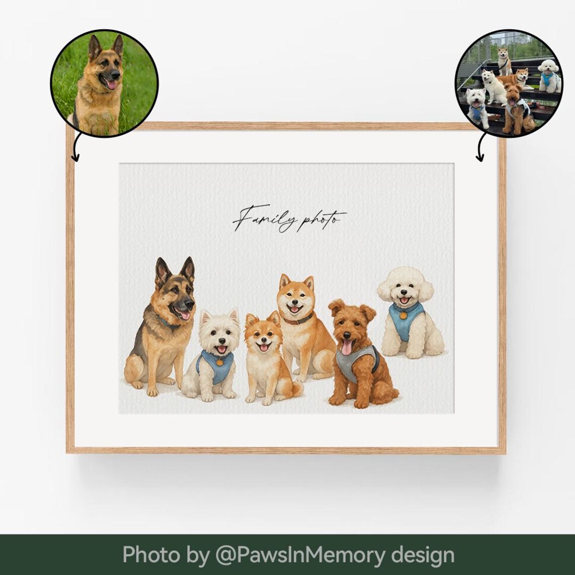Rocky the Golden Retriever Watercolor Custom Pet Portrait Dog Wall Art - Image 2
