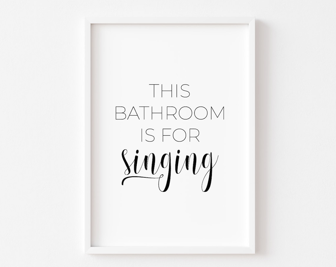 Bathroom Prints Funny Bathroom Wall Art Print
