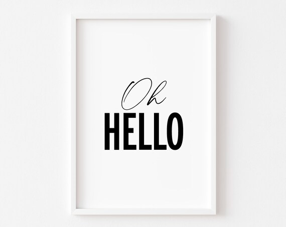 Home Oh Hello Bedroom Humor Art Print
