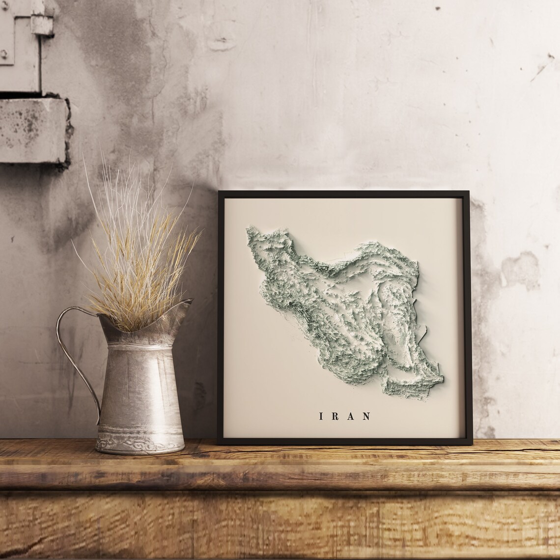 Iran Relief Map, Minimalist Travel Poster - Image 2
