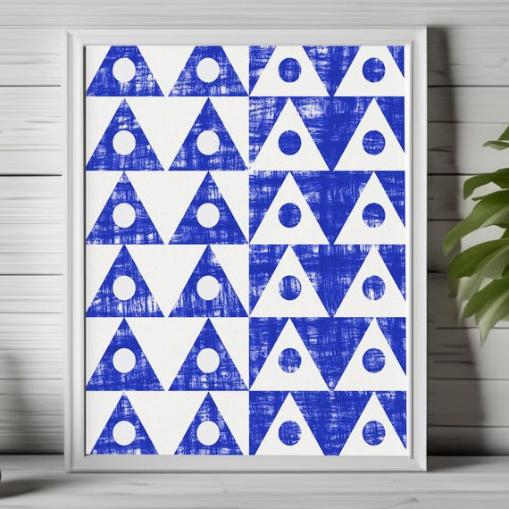 Geometric Pattern Art Modern Abstract Art Bold Wall Art Minimal Decor Contemporary Pattern Trendy Home Decor Minimal Art 072
