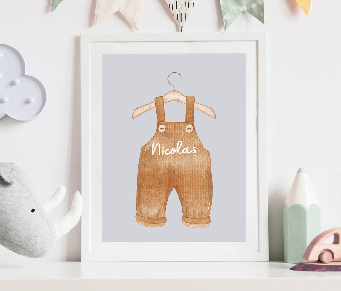 Personalized Baby Name Boho Nursery Art Print - Image 3