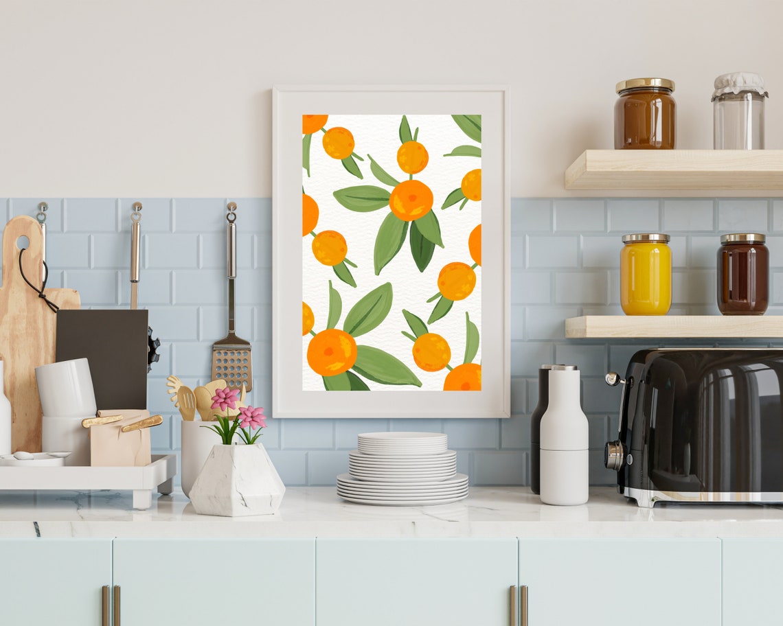 Watercolor Orange Citrus Fruit Art Print, Botanical - Image 3