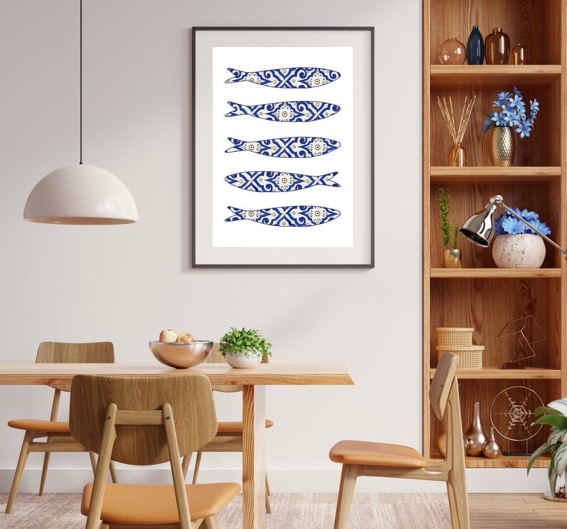 Portuguese Sardine Tile Art Print, Portugal Decor - Image 2