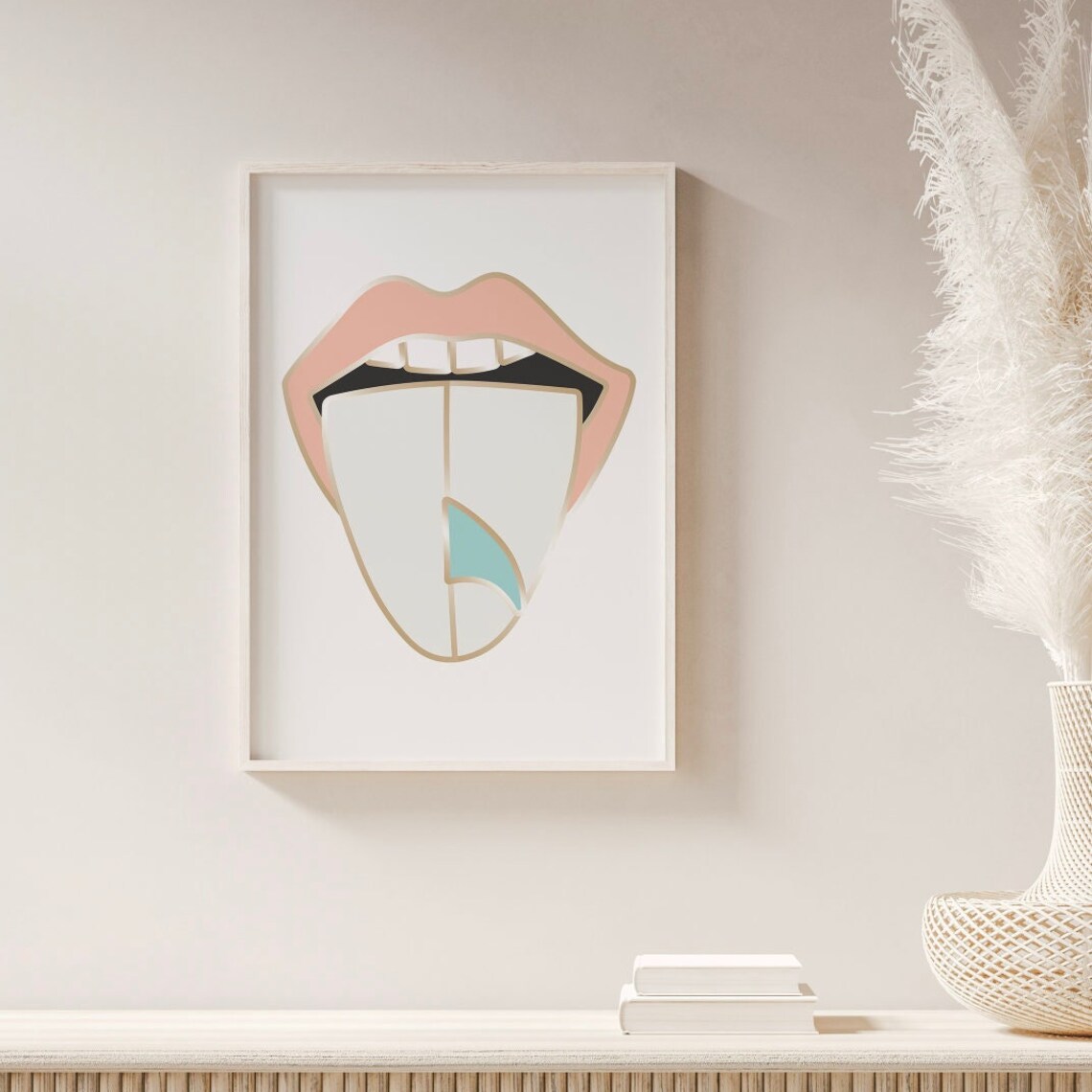 Surf Girl Coastal Funky Poster, Dorm Room Decor