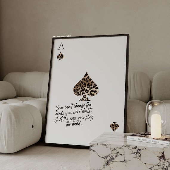 Leopard Quote Ace Of Spades Poster The New Era Studio