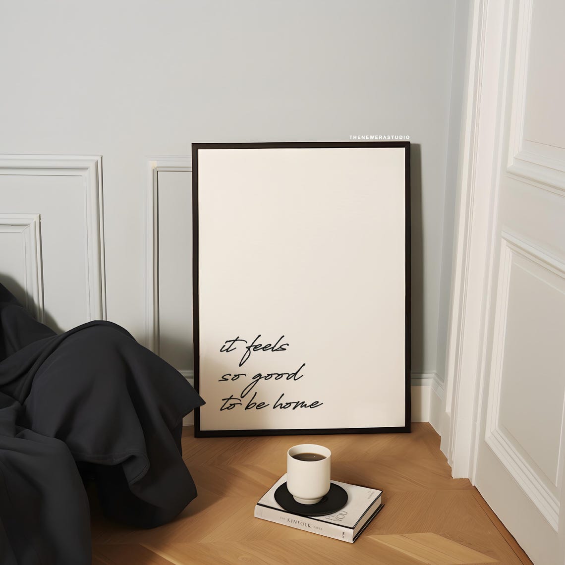 It Feels So Good To Be Home Cozy Handwritten Script Quote Poster