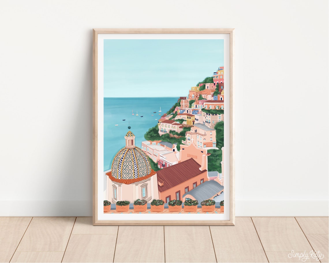 Amalfi Coast Italy Travel Print Poster - Image 2