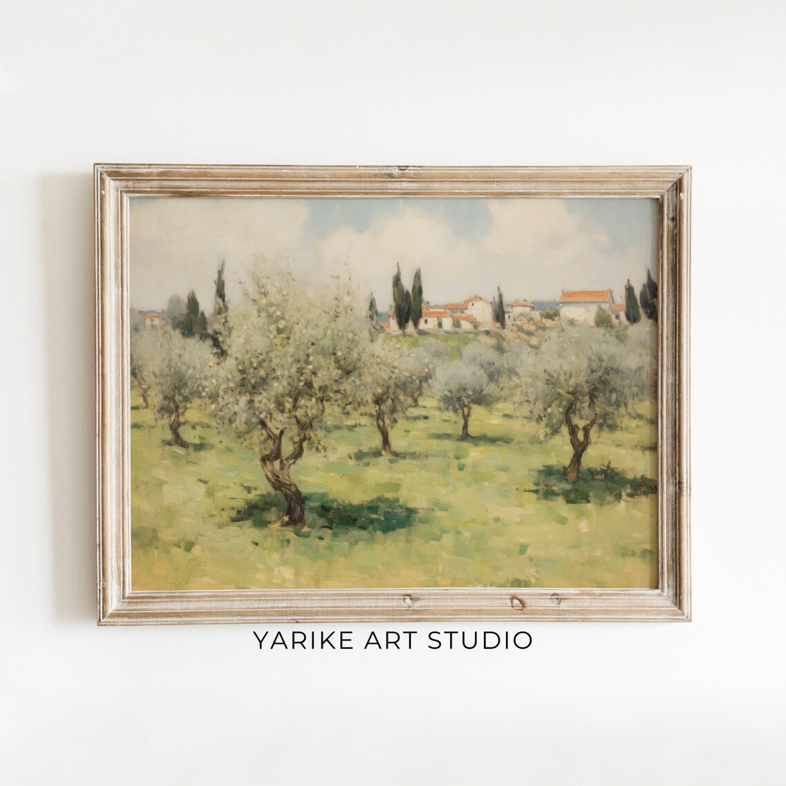 Italian Olive Grove Farmhouse Cypress Trees Tuscan Countryside Poster