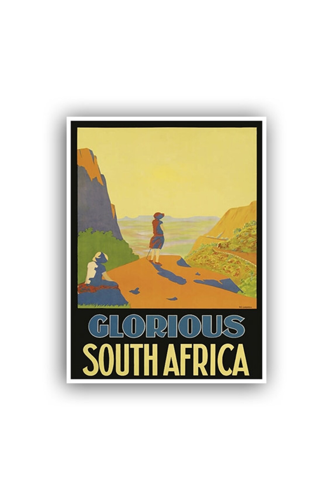 South Africa Vintage Travel Poster Art Print