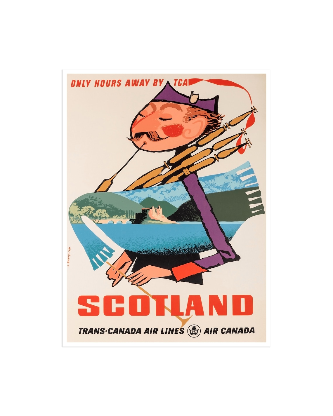 Scotland Travel Poster, Scottish Home Decor Art Print
