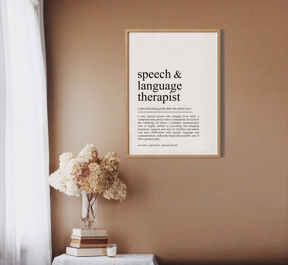 Speech and Language Therapist Definition Art Print - Image 2