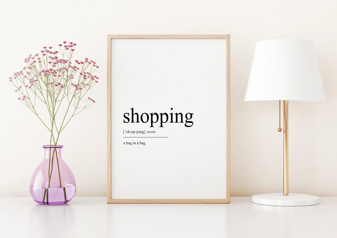 Shopping Definition Print Funny Wall Art Teen Gifts Teen Girl Room Decor Best Friend Gift Friendship Gifts Art - Image 2