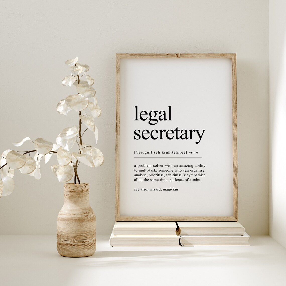 Legal Secretary Definition Print, Law Office Wall Art - Image 2