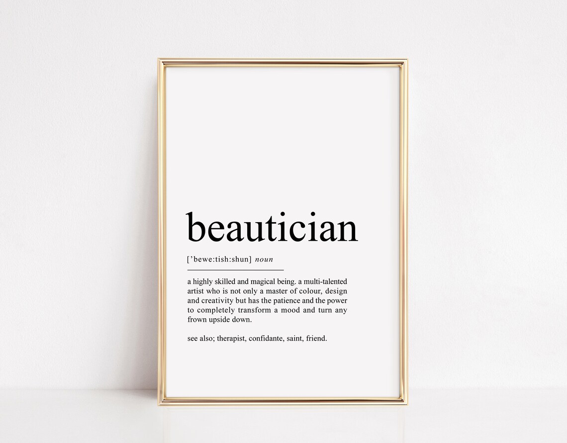 Beautician Definition Print, Beauty Salon Decor - Image 2