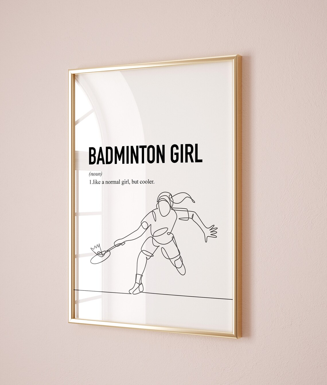 Badminton Girl Print, Sports Wall Art Poster - Image 2