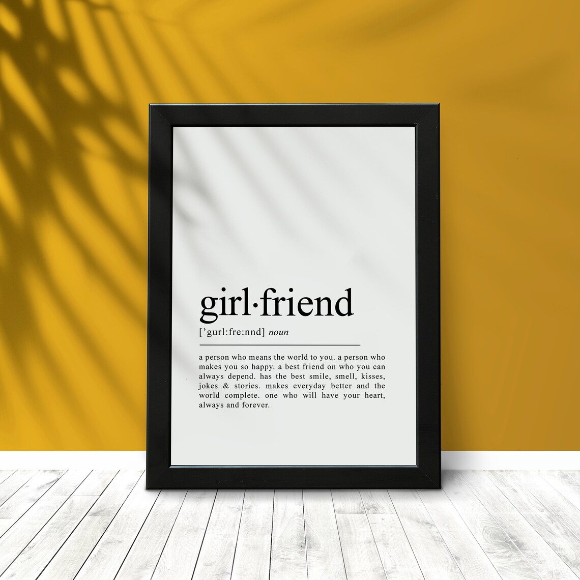 Girlfriend Definition Typography Art Print - Image 2
