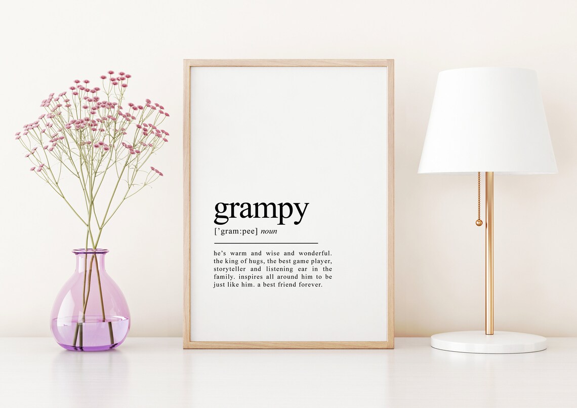 Grampy Definition Art Print, Father's Day Gift - Image 2