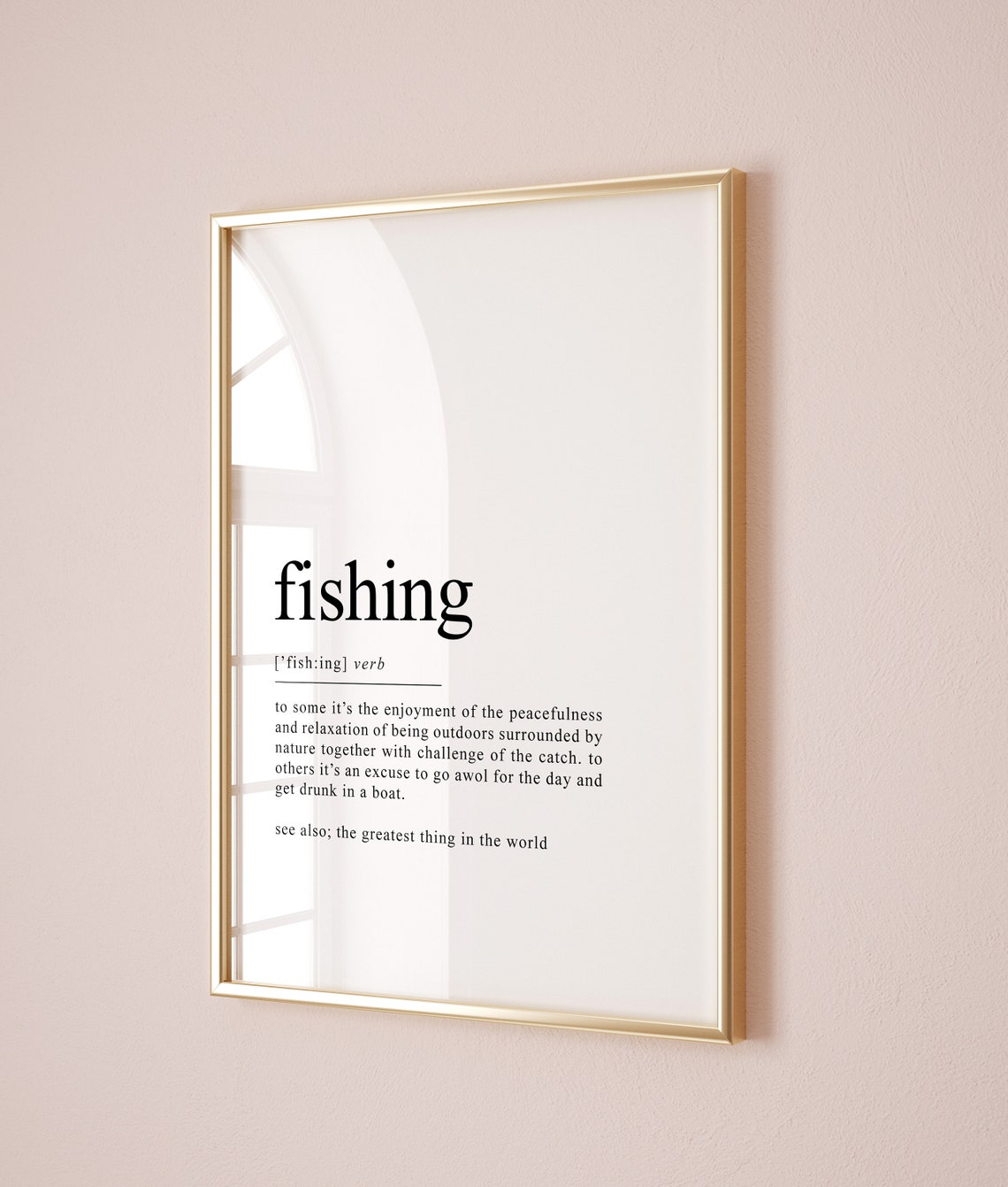 Fishing Gifts For Men Fathers Day Fishing Definition Print Fishing Wall Art Fishing Poster Fisherman Print Gifts - Image 2