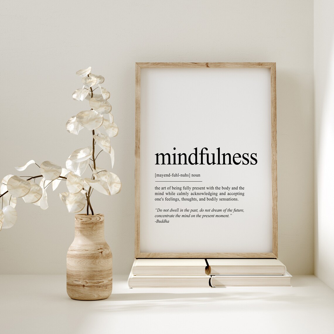 Mindfulness Definition Print, Yoga Studio Zen Decor - Image 2