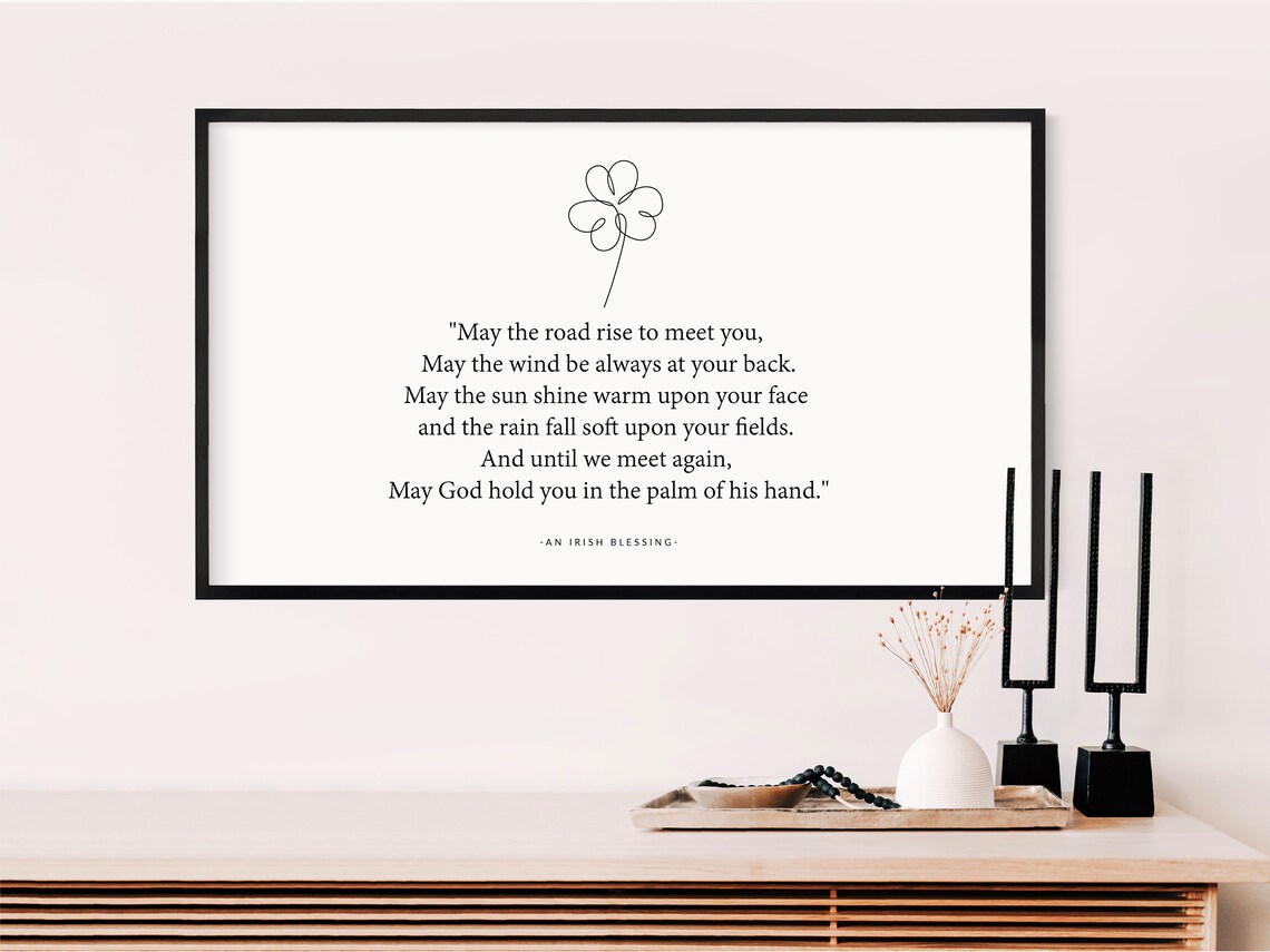 Jesus Irish Blessing Scripture Art Poster, St. Patrick's Day - Image 2