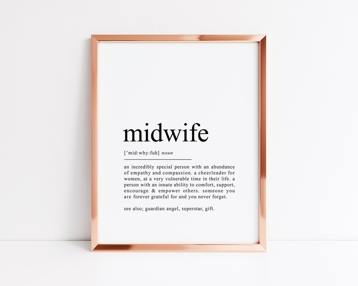 Student Midwife Definition Art Print, Thank You Gift - Image 2