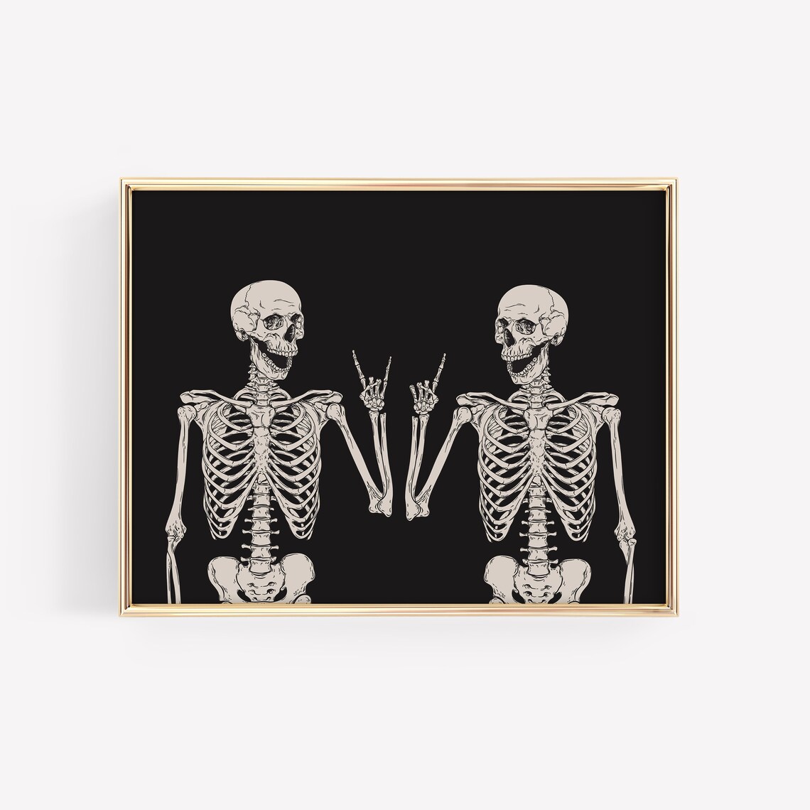 Funny Skeleton Halloween Decor Art Print
