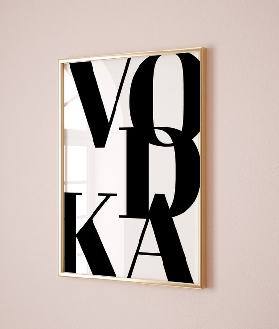 Vodka Gifts Vodka Poster Trendy Retro Bar Sign Dorm Alcohol Wall Art College Apartment Decor. Alcoholic Drink Bar Cart