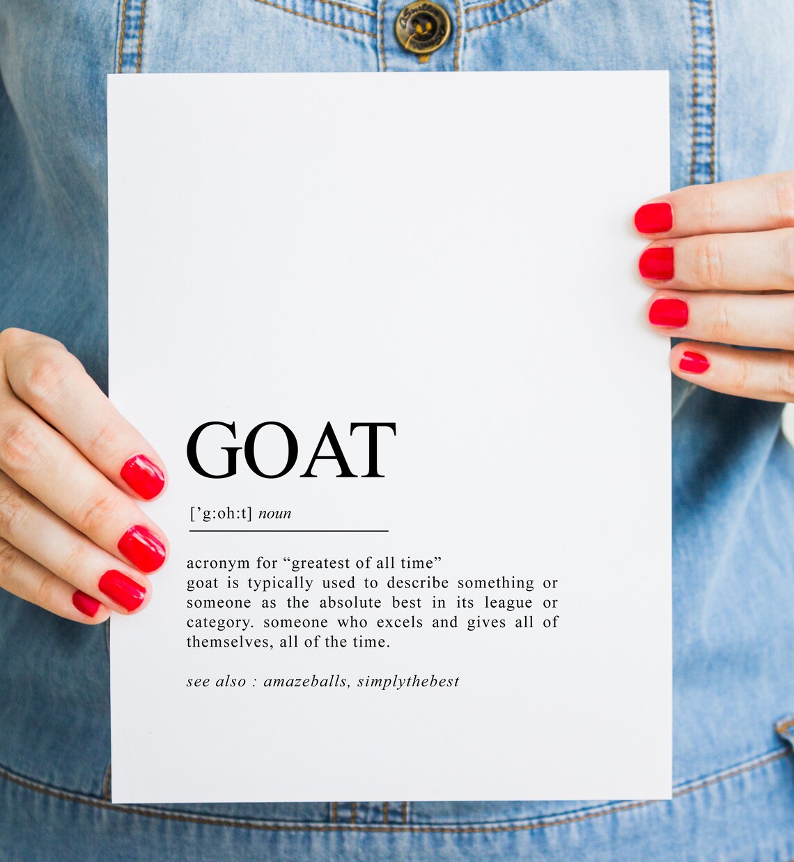 Goat Definition Print, Best Friend Gift Poster - Image 2