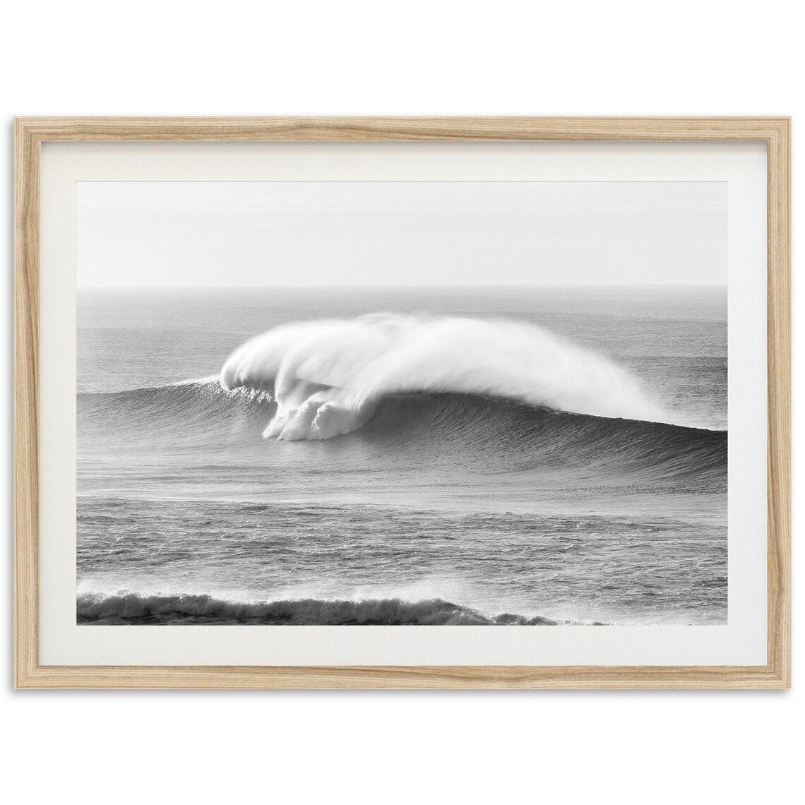 Big Wave Surf Art Print, Black And White Seascape