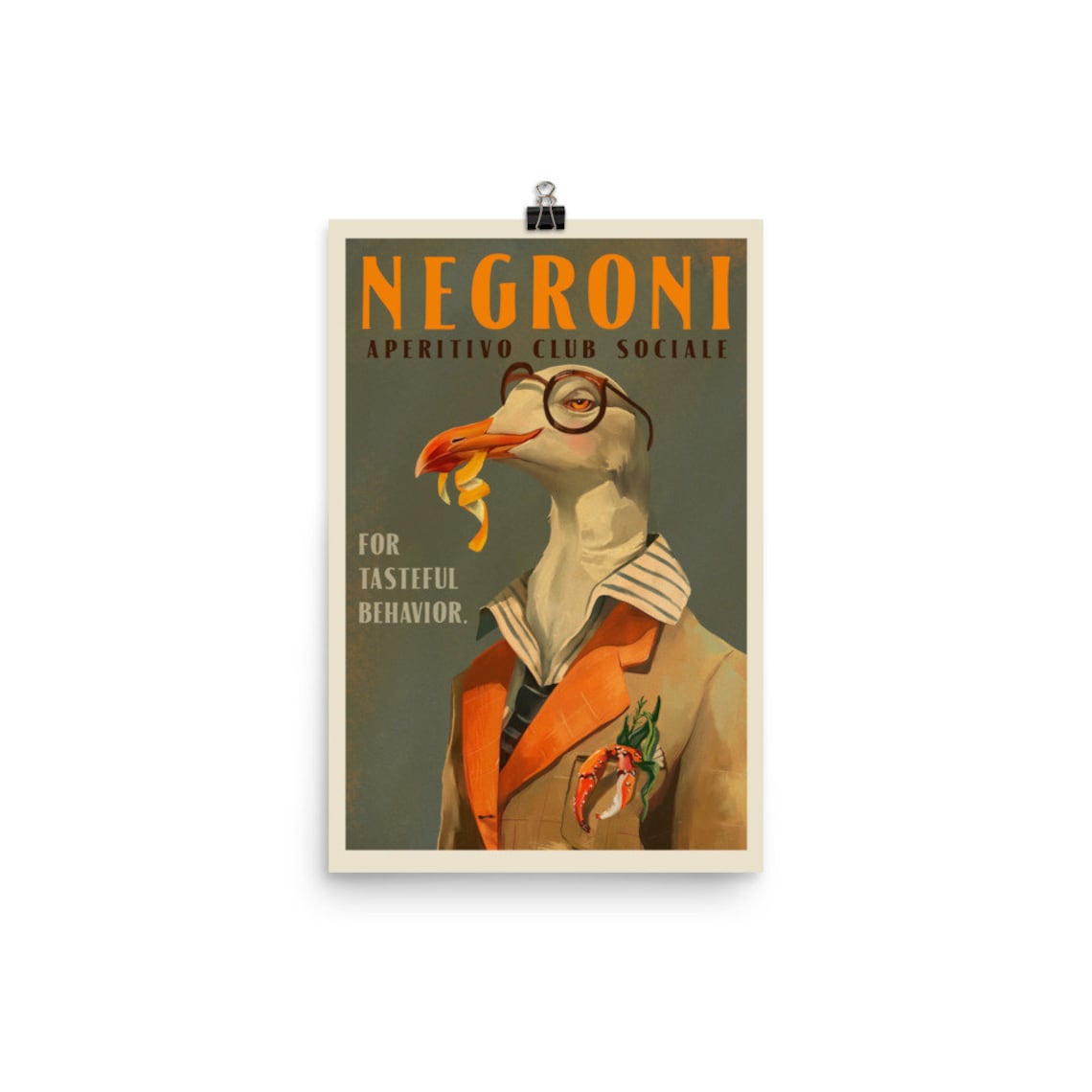 Vintage Art Deco Negroni Poster, Cocktail Bar Print - Image 3
