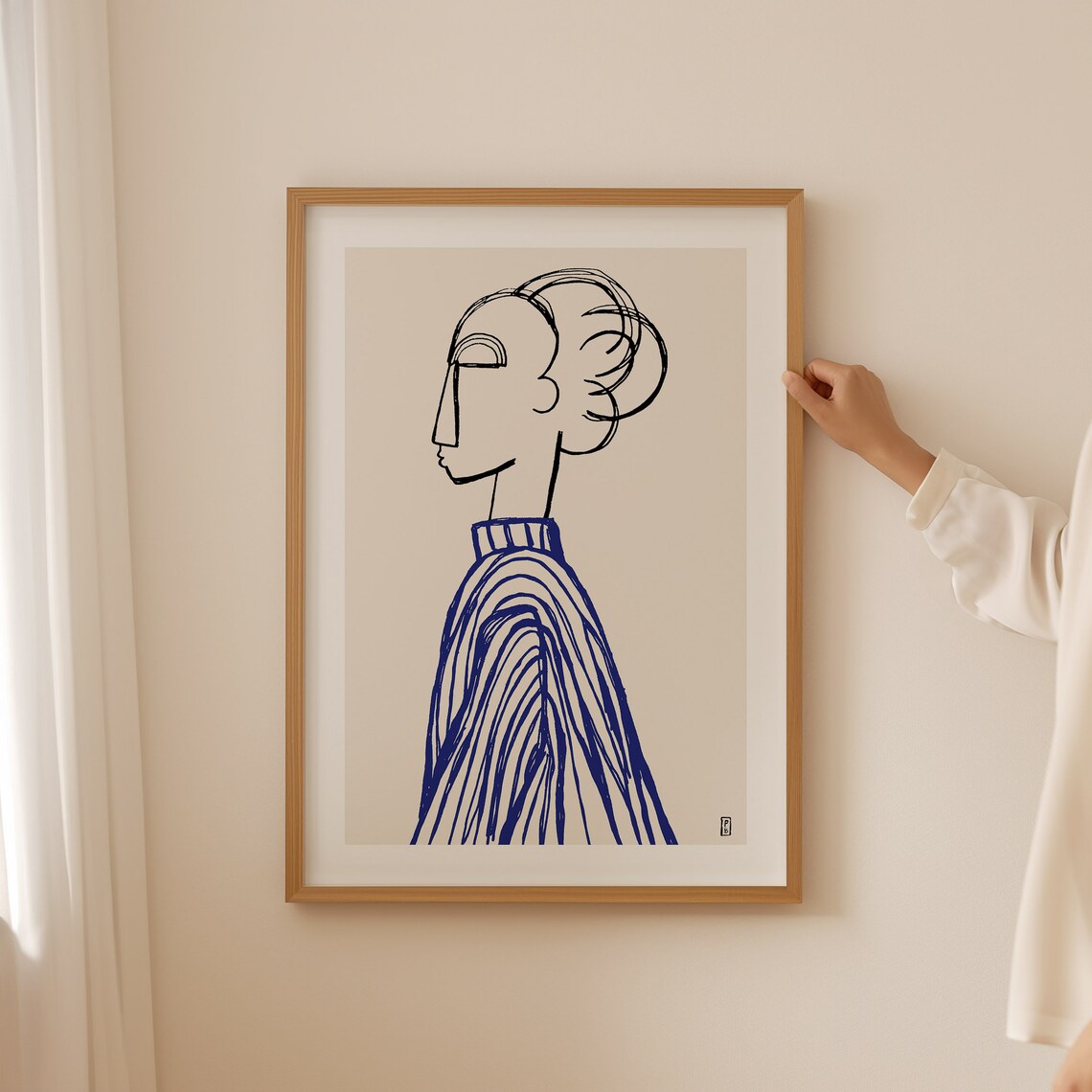 Jolie Gicle Abstract Figure Drawing Art Print
