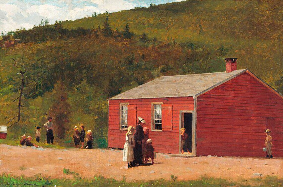 Winslow Homer The Red School House Vintage Art Print